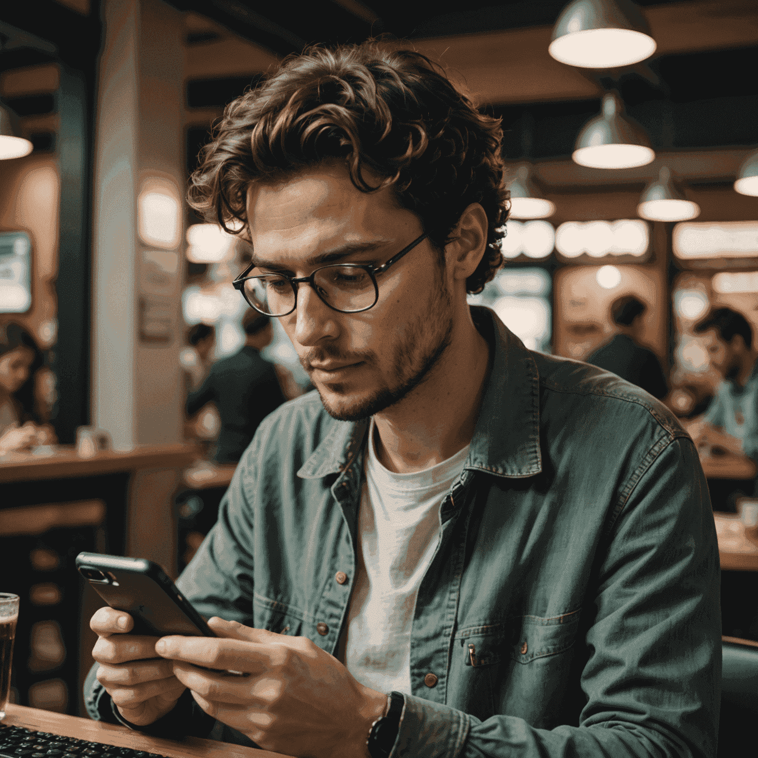 A person thoughtfully typing on a smartphone, representing engaging in meaningful social media conversations